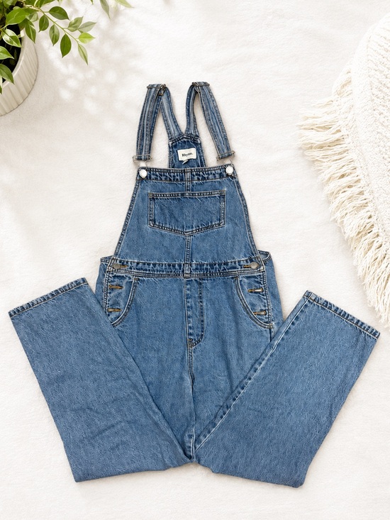 Rhythm. Denim - Rhythm Denim Overalls Medium Wash Straight Leg Size S